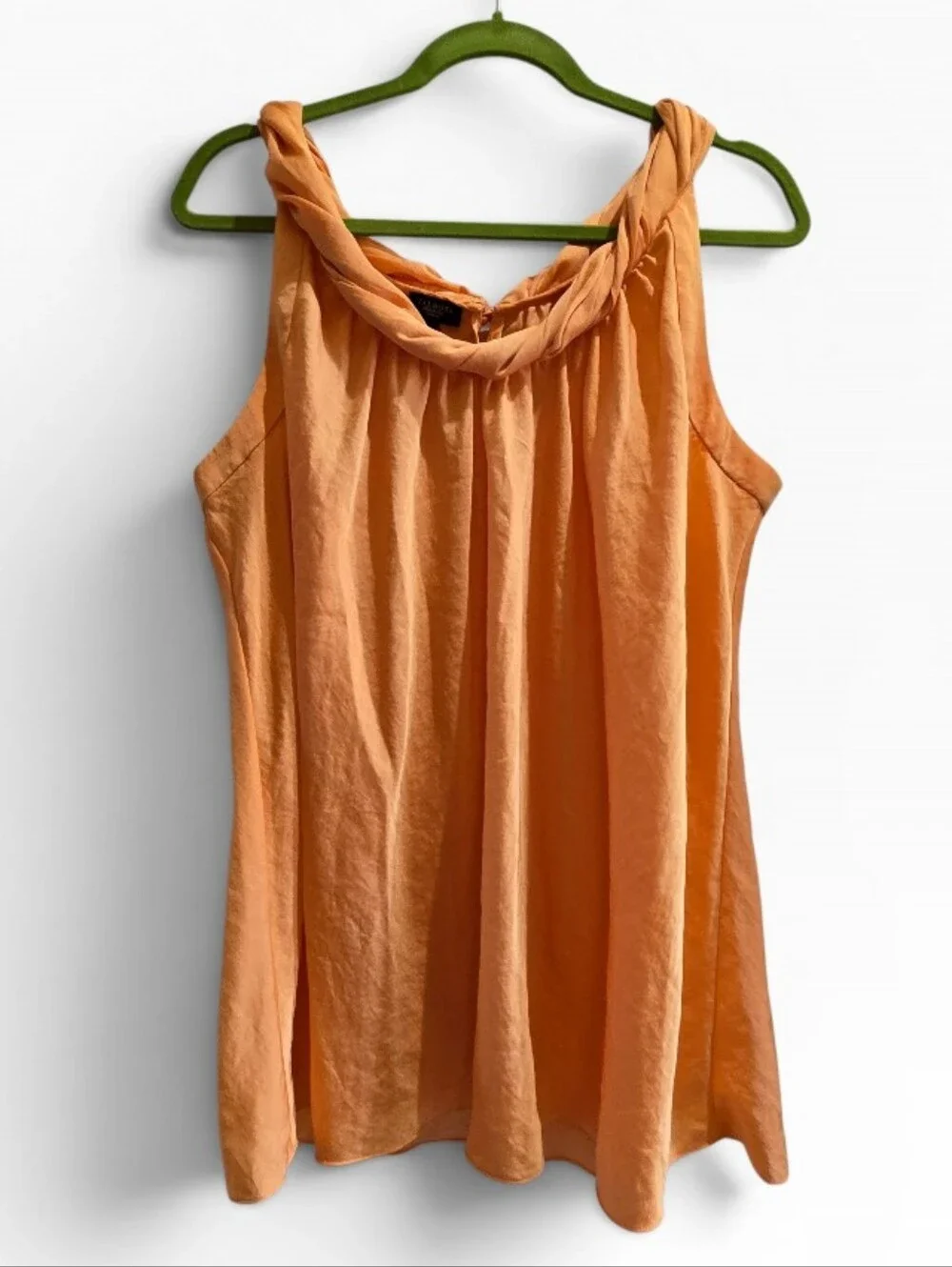 Talbots Women’s Sleeveless Twist Neck Tank Top - Peach - Picture 3 of 6